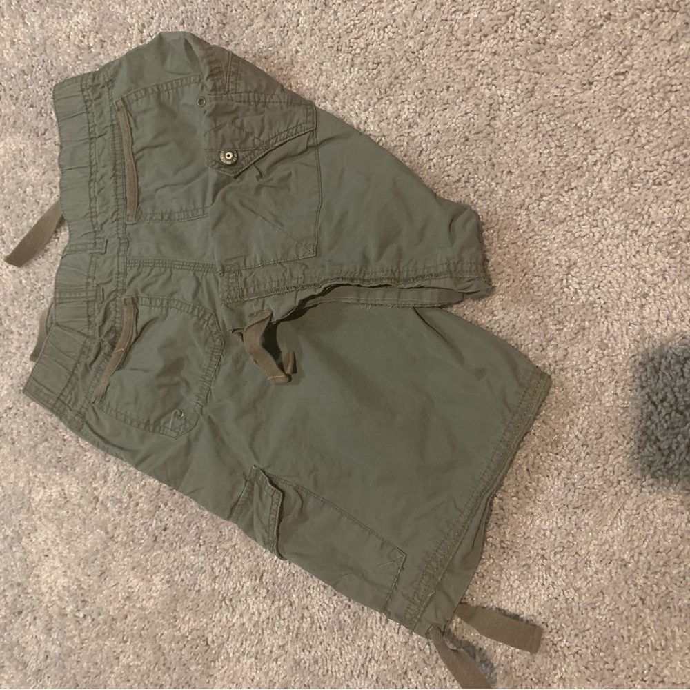 Olive Green Cargo Shorts